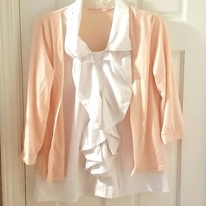 Allegra K faux 2pc top